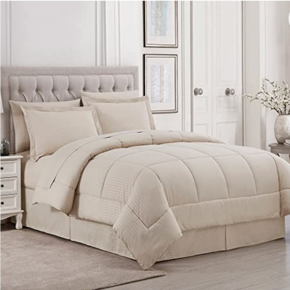 Sweet Home Collection 6-Piece Ivory  Bed in a Box